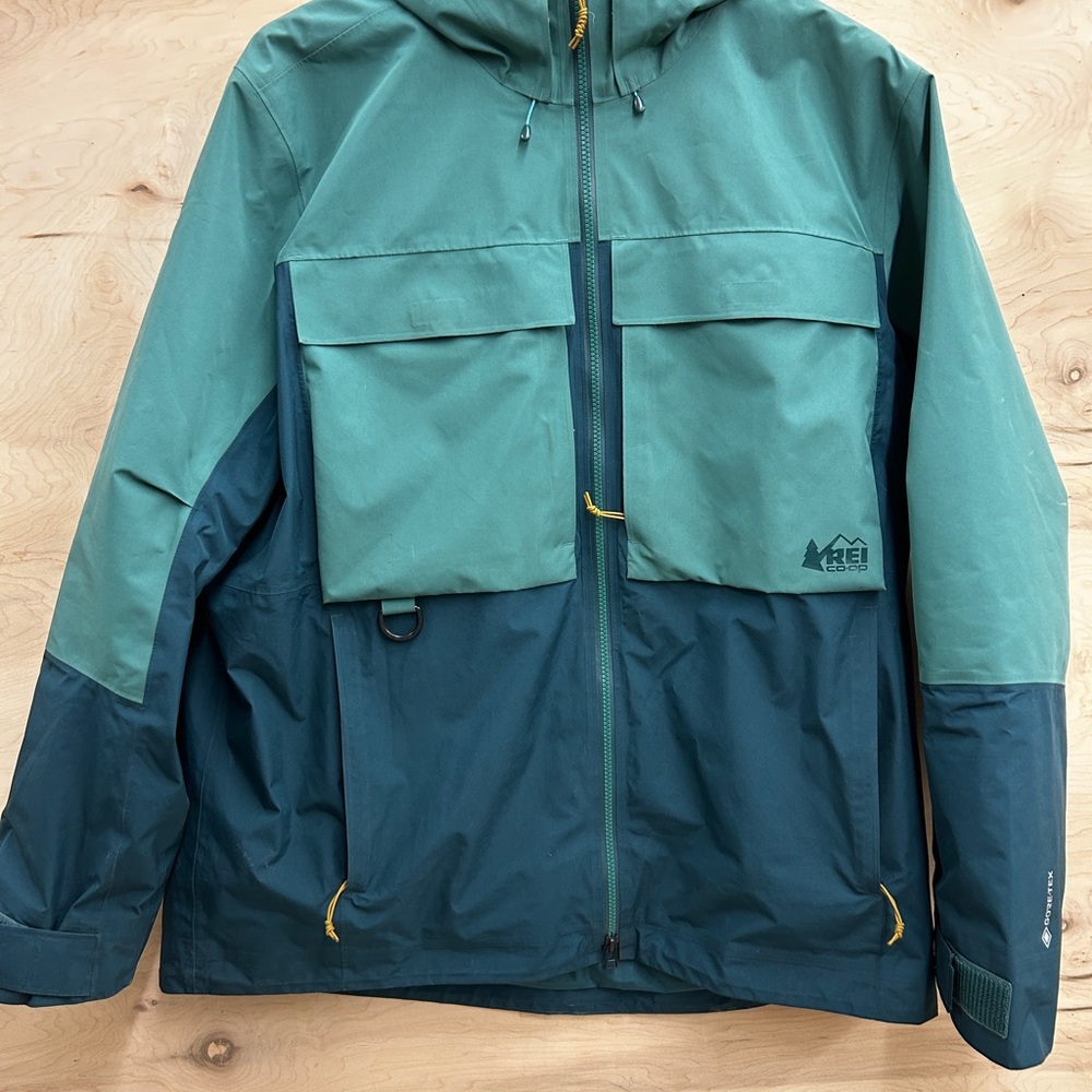 REI Green and Dark Blue Jacket